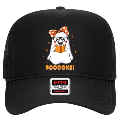 Ghost Book Reading Halloween Costume Teacher Books Lover Trucker Hat
