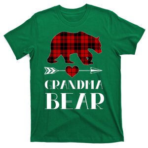 Grandma Bear Red Plaid T-Shirt