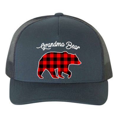 Grandma Bear Red Plaid Matching Family Christmas Cute Gift Yupoong Adult 5-Panel Trucker Hat