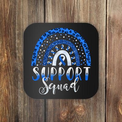 gray blue rainbow type 1 2 diabetes awareness support squad Coaster