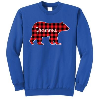 Grammie Bear Red Plaid Family Matching Christmas Pajama Gift Sweatshirt