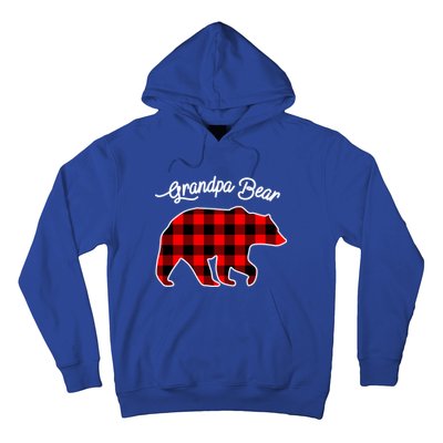 Grandpa Bear Red Plaid Matching Family Christmas Gift Hoodie