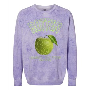 Green Brat Rotten Apple Colorblast Crewneck Sweatshirt