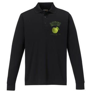 Green Brat Rotten Apple Performance Long Sleeve Polo