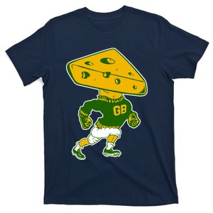 Green Bay Retro Mascot Cheese Head Man T-Shirt