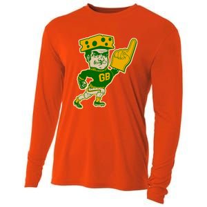 Green Bay Retro Style Packers Fan Go Pack Cooling Performance Long Sleeve Crew