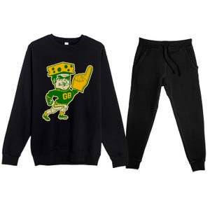 Green Bay Retro Style Packers Fan Go Pack Premium Crewneck Sweatsuit Set