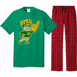 Green Bay Retro Style Packers Fan Go Pack Pajama Set