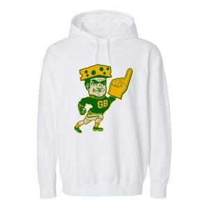 Green Bay Retro Style Packers Fan Go Pack Garment-Dyed Fleece Hoodie