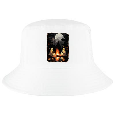 Ghost Book Reading Camping Gothic Halloween Retro Sweatshirt Cool Comfort Performance Bucket Hat