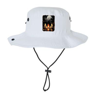 Ghost Book Reading Camping Gothic Halloween Retro Sweatshirt Legacy Cool Fit Booney Bucket Hat