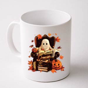 Ghost Book Reading Halloween Books Lover Teacher Coffee Mug