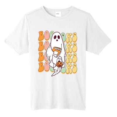 Ghost Book Reading Halloween Costume Teacher Books Lover Tall Fusion ChromaSoft Performance T-Shirt