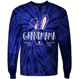 Grandmama Bunny Rabbit Family Group Easter Mother's Day Tie-Dye Long Sleeve Shirt