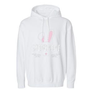 Grandmama Bunny Rabbit Family Group Easter Mother's Day Garment-Dyed Fleece Hoodie