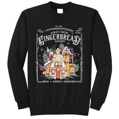 Gingerbread Bakery Retro Christmas Cookie Tall Sweatshirt