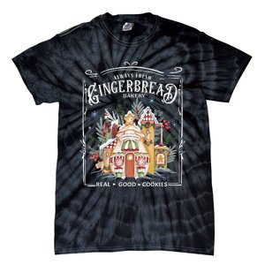 Gingerbread Bakery Retro Christmas Cookie Tie-Dye T-Shirt