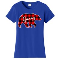 Granny Bear Red Plaid Matching Family Christmas Funny Gift Women's T-Shirt