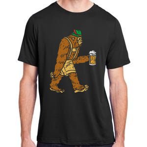 German Bigfoot Sasquatch Beer Lederhose Funny Oktoberfest Adult ChromaSoft Performance T-Shirt