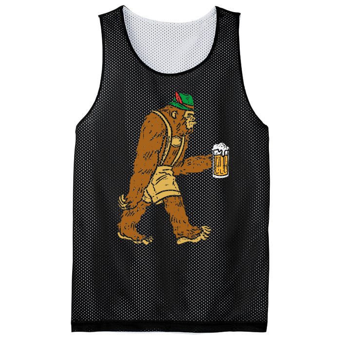 German Bigfoot Sasquatch Beer Lederhose Funny Oktoberfest Mesh Reversible Basketball Jersey Tank