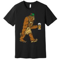 German Bigfoot Sasquatch Beer Lederhose Funny Oktoberfest Premium T-Shirt