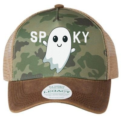 Ghost Boo Sheet Spooky Halloween Sayings Legacy Tie Dye Trucker Hat