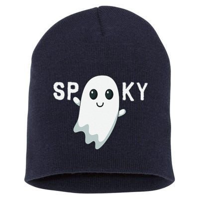 Ghost Boo Sheet Spooky Halloween Sayings Short Acrylic Beanie