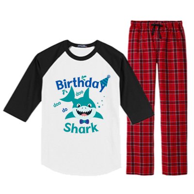 Green Birthday Shark Doo Doo Do Raglan Sleeve Pajama Set