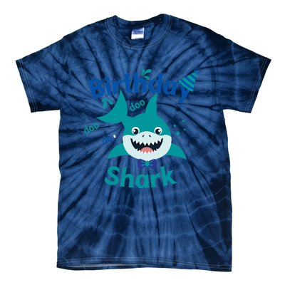 Green Birthday Shark Doo Doo Do Tie-Dye T-Shirt