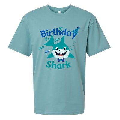 Green Birthday Shark Doo Doo Do Sueded Cloud Jersey T-Shirt