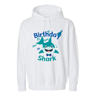 Green Birthday Shark Doo Doo Do Garment-Dyed Fleece Hoodie