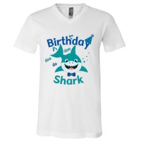 Green Birthday Shark Doo Doo Do V-Neck T-Shirt