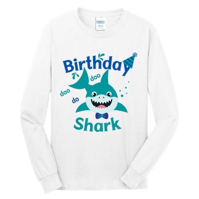 Green Birthday Shark Doo Doo Do Tall Long Sleeve T-Shirt