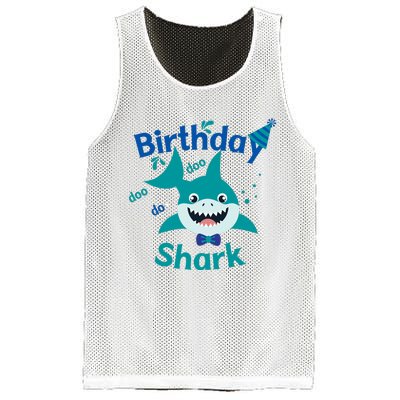 Green Birthday Shark Doo Doo Do Mesh Reversible Basketball Jersey Tank