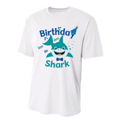 Green Birthday Shark Doo Doo Do Performance Sprint T-Shirt