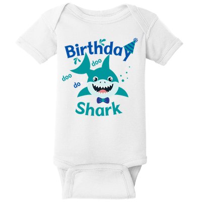 Green Birthday Shark Doo Doo Do Baby Bodysuit