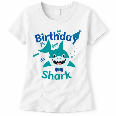 Green Birthday Shark Doo Doo Do Womens T-Shirt