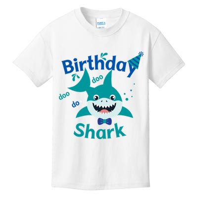 Green Birthday Shark Doo Doo Do Kids T-Shirt