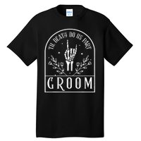 Groom Bride Skeleton Gothic Halloween Engagement Wedding Tall T-Shirt