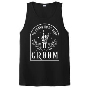 Groom Bride Skeleton Gothic Halloween Engagement Wedding PosiCharge Competitor Tank