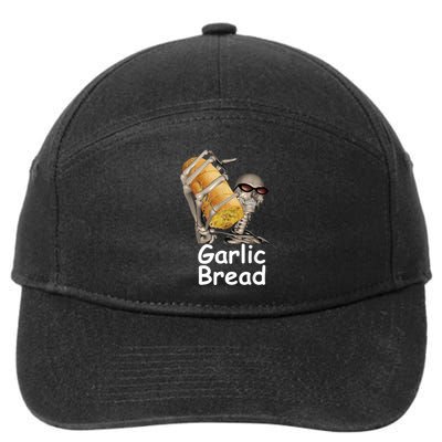 Garlic Bread Skeleton Funny Tees 7-Panel Snapback Hat