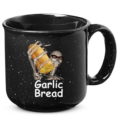 Garlic Bread Skeleton Funny Tees 15oz Campfire Ceramic Mug