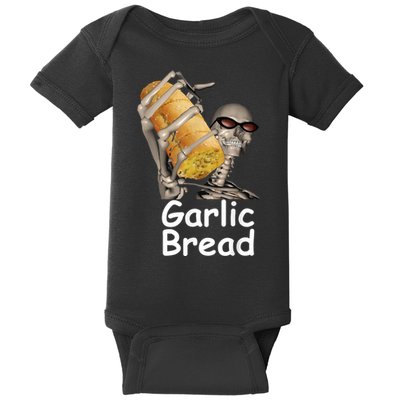 Garlic Bread Skeleton Funny Tees Baby Bodysuit