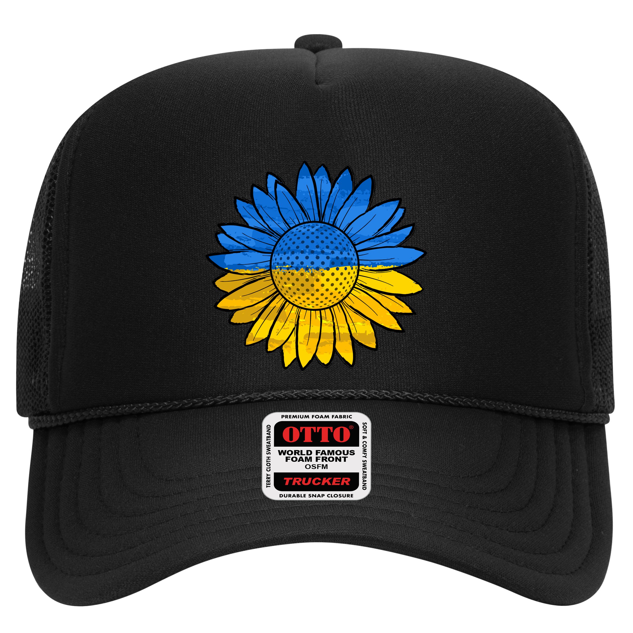 Gold & Blue Sunflower Flag Support Stand With Hat
