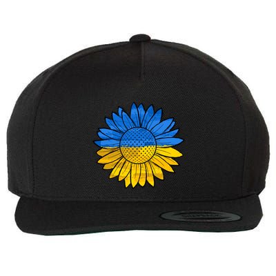 Gold & Blue Sunflower Flag Support Stand With Wool Snapback Cap