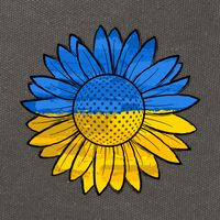 Gold & Blue Sunflower Flag Support Stand With Cotton Canvas Backpack
