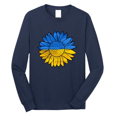 Gold & Blue Sunflower Flag Support Stand With Long Sleeve Shirt