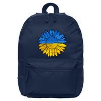 Gold & Blue Sunflower Flag Support Stand With 16 in Basic Backpack