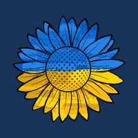 Gold & Blue Sunflower Flag Support Stand With 16 in Basic Backpack