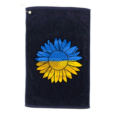 Gold & Blue Sunflower Flag Support Stand With Golf Towel